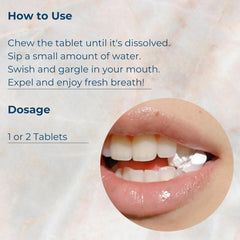 Close-up of chewing a Tidalove Mouthwash Tablet