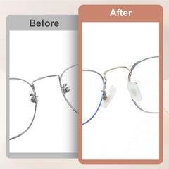 Transparent silicone nose pads close-up