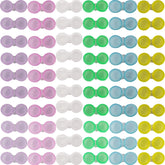 TIHOOD 60pcs contact lens case set in pink, blue, green, yellow, white and purple
