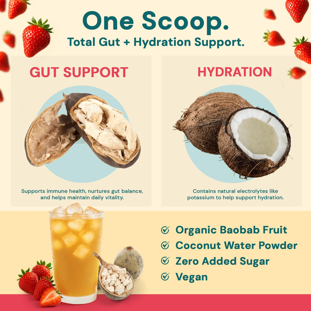 Tiiga prebiotic fiber visual focusing on gut microbiome-friendly formulation.