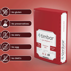 TIMBAR Protein Bars 12 Pack with semi-sweet chocolate chips for dessert-like snacking