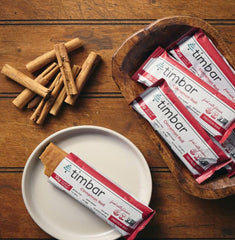 TIMBAR Protein Bars displayed on store shelf attractively