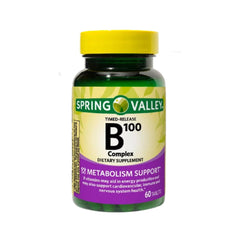 Front view of Timed-Release B Complex 100 bottle with 60 tablets