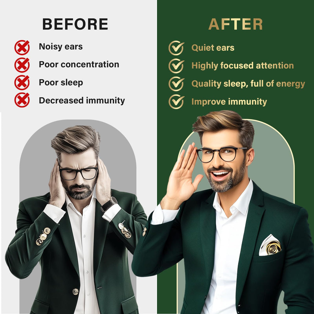 Two capsules representing daily tinnitus relief dose