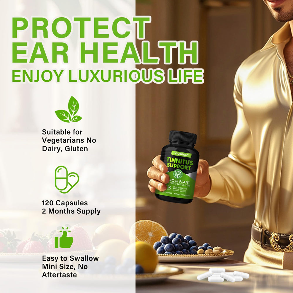 Gluten-free label on tinnitus relief supplement