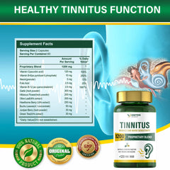 Lifestyle image of a person taking Tinnitus Relief Supplement