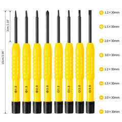 Assorted tiny black screws for eyeglasses