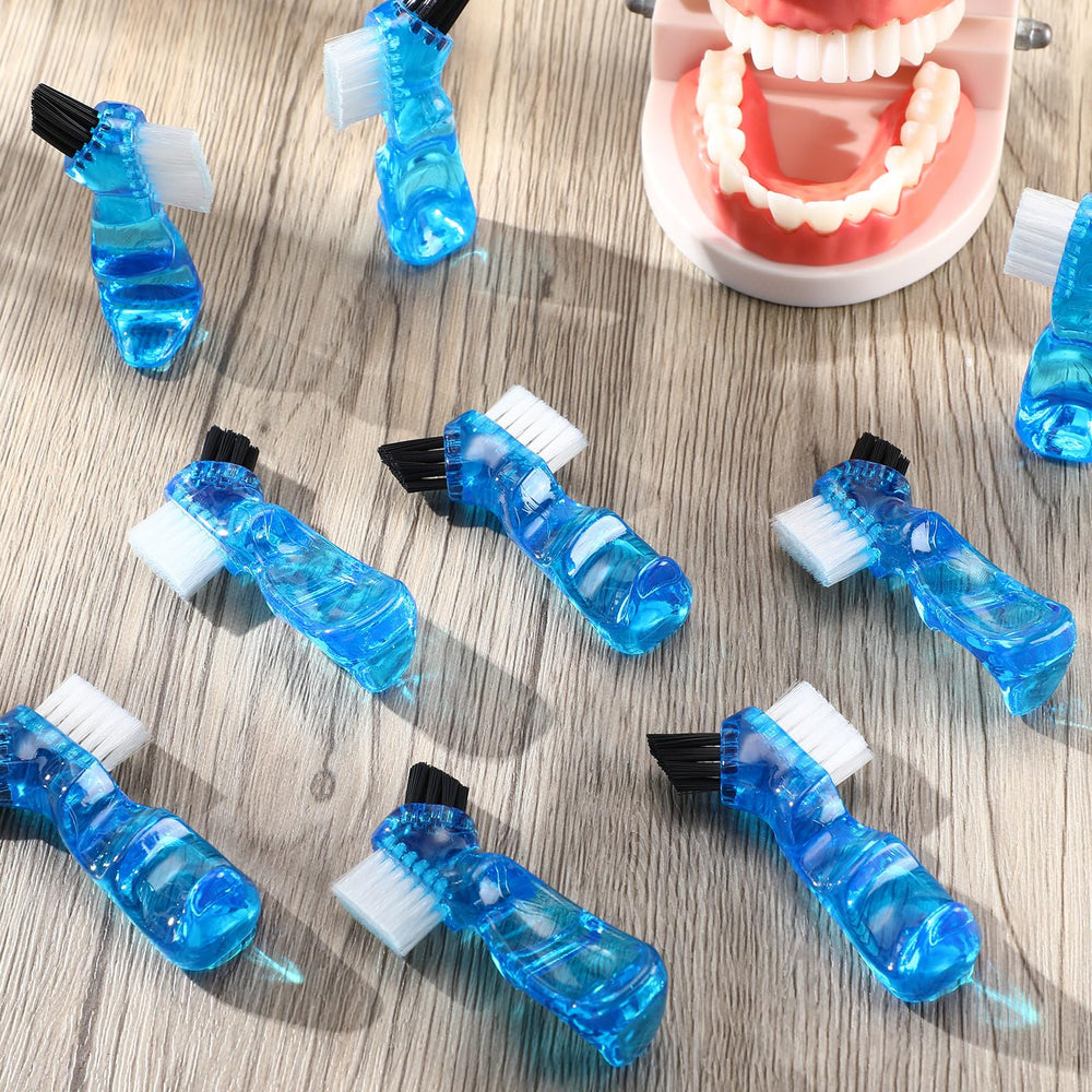 Travel-friendly denture brushes set