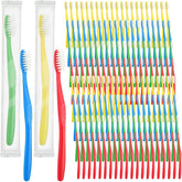 Tioncy bulk 500-pack disposable toothbrushes in assorted colors