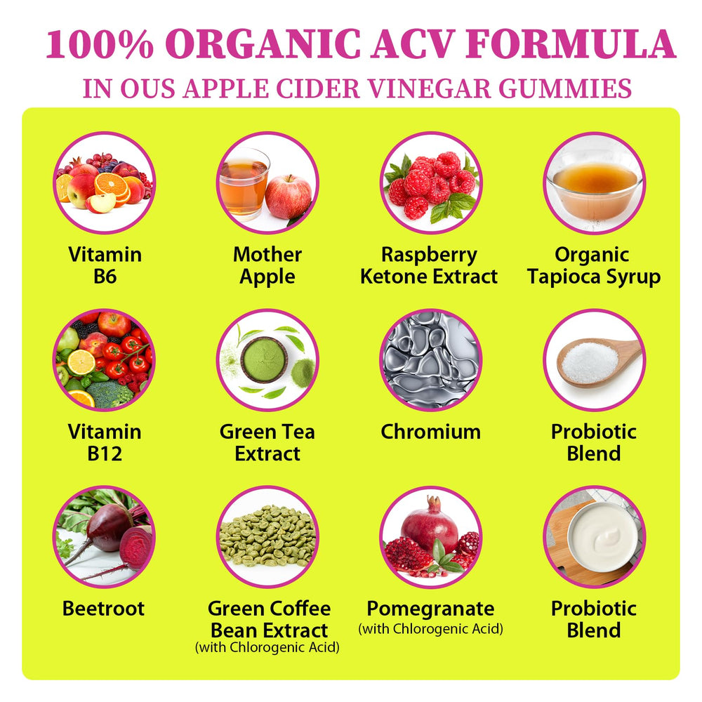Tisestence ACV gummies green coffee bean imagery for metabolism support