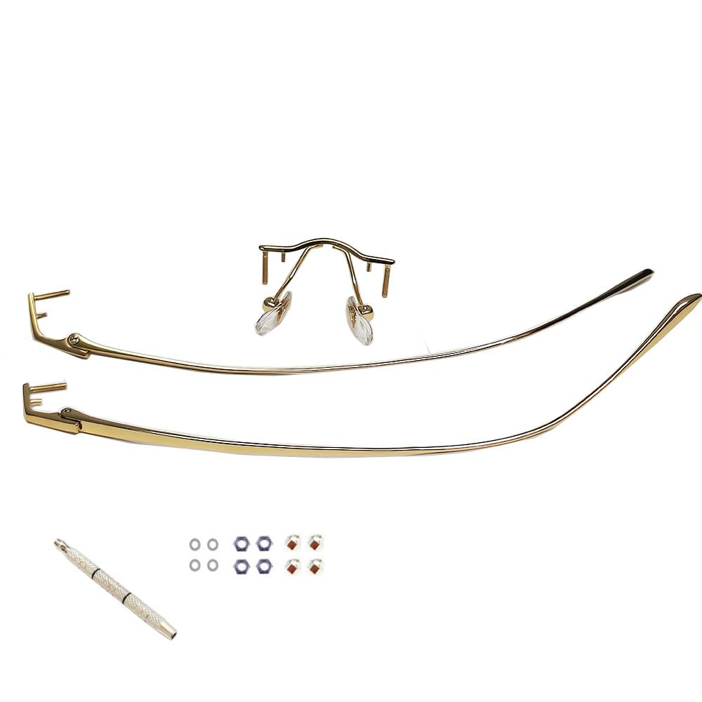 Titanium rimless temple arms (1 pair)