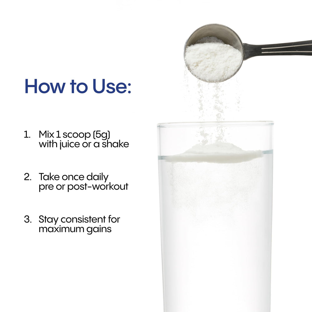 Micronized creatine monohydrate powder texture