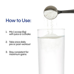 Micronized creatine monohydrate powder texture