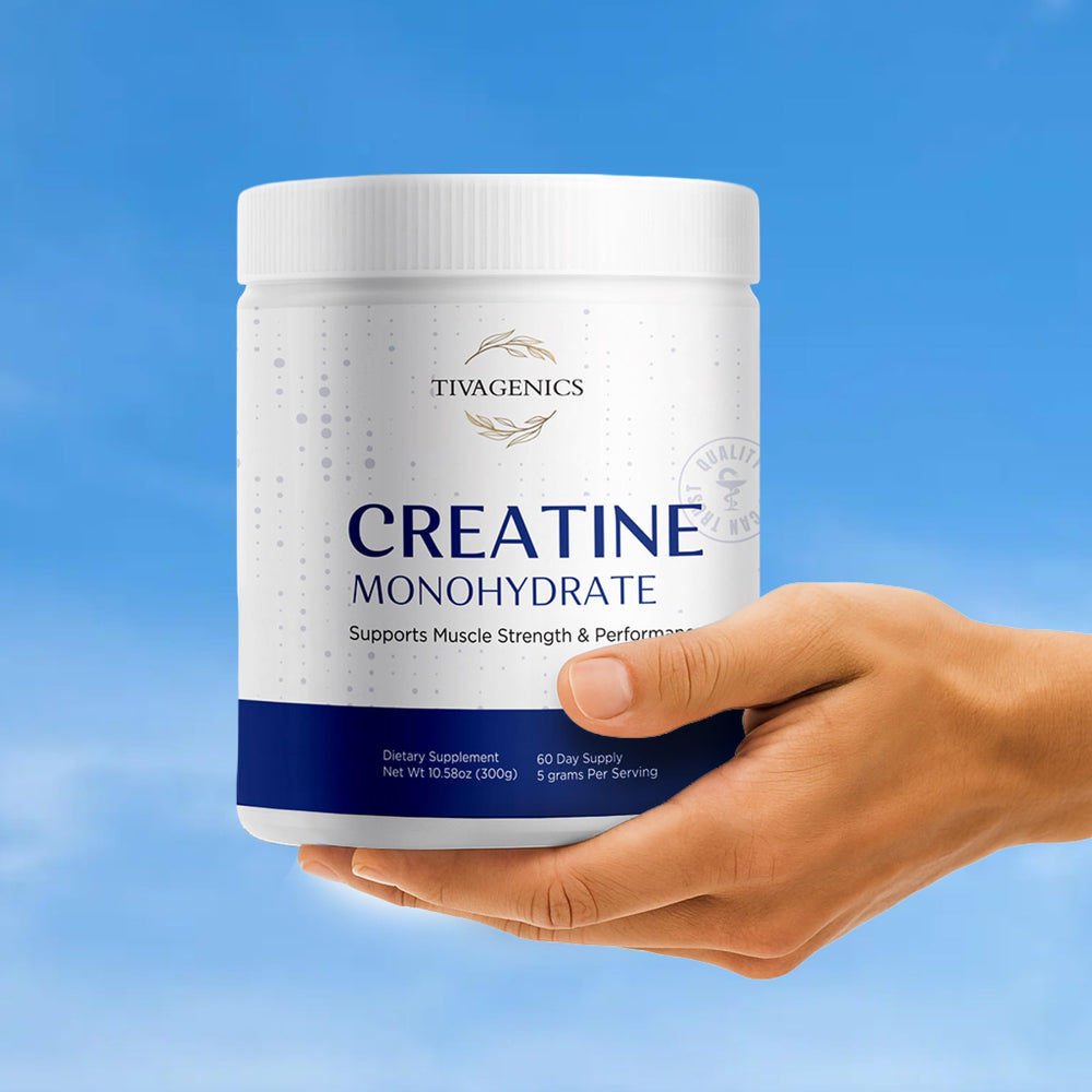Creatine powder mixing easily into a beverage