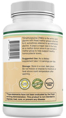 Gluten-free label on TMG bottle