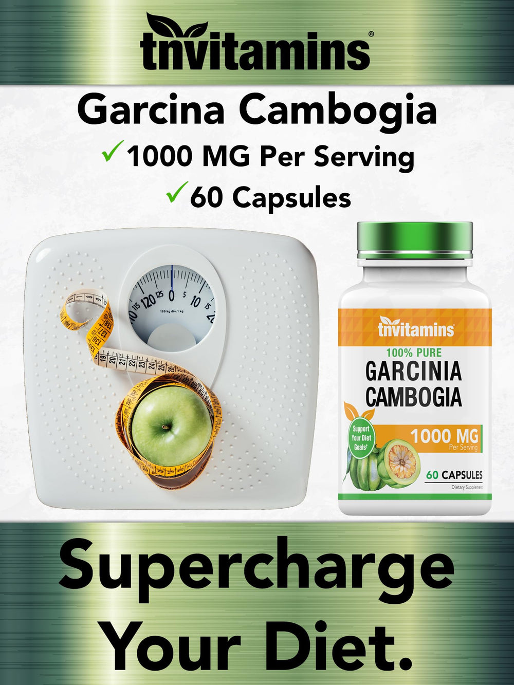 tnvitamins Garcinia Cambogia label showing chromium ingredient and ingredients.
