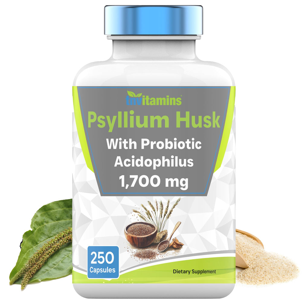 Front view of TNVitamins Psyllium Husk Capsules bottle