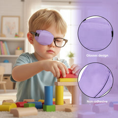 Two-piece set of purple eye patches
