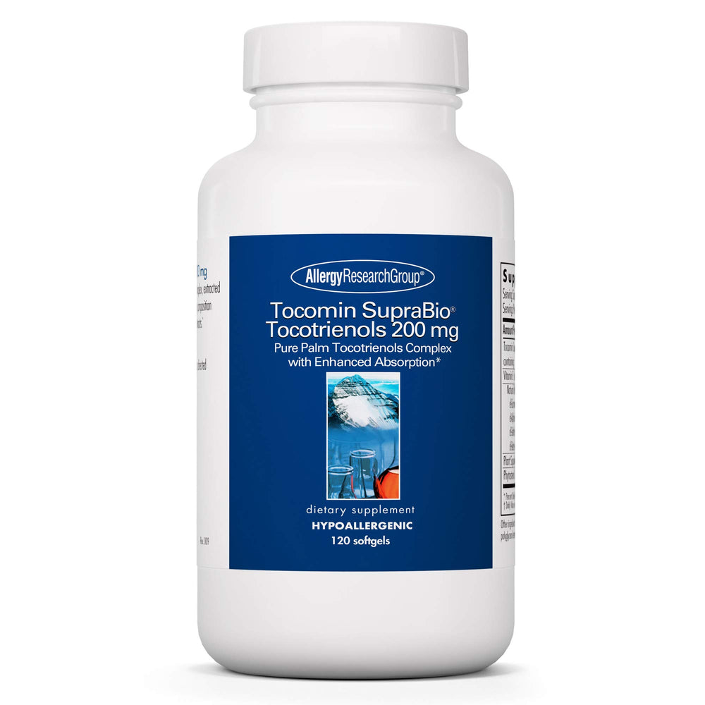 Allergy Research Group Tocomin SupraBio Tocotrienols 200 mg bottle - front view