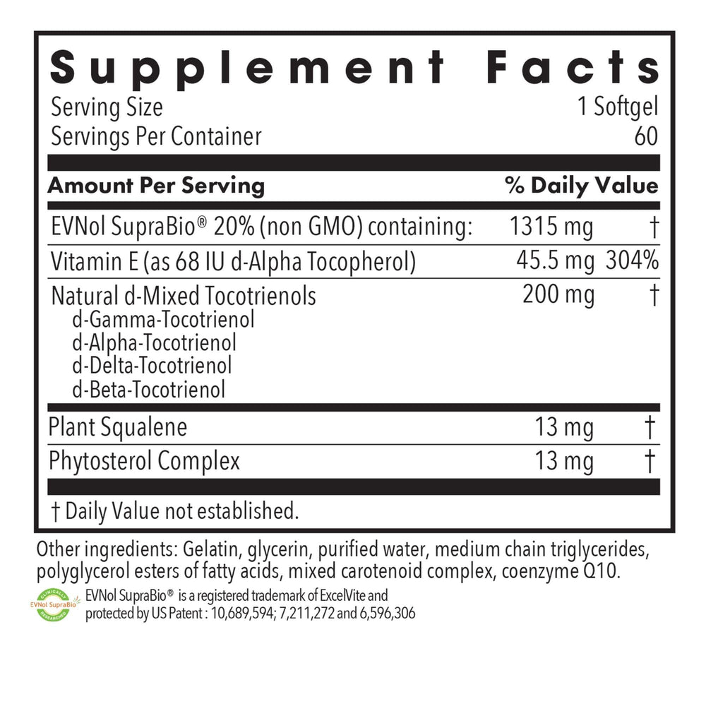 Blend of alpha, beta, gamma and delta tocotrienols illustration