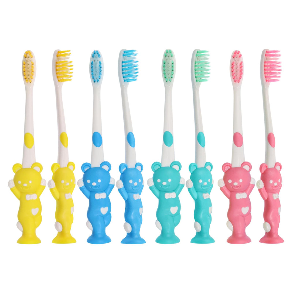 100-piece four-color toddler toothbrush display
