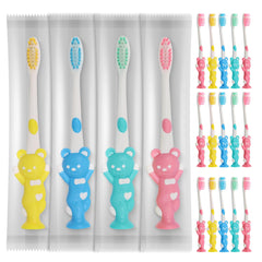 Kids manual toothbrushes in blue and pink colors