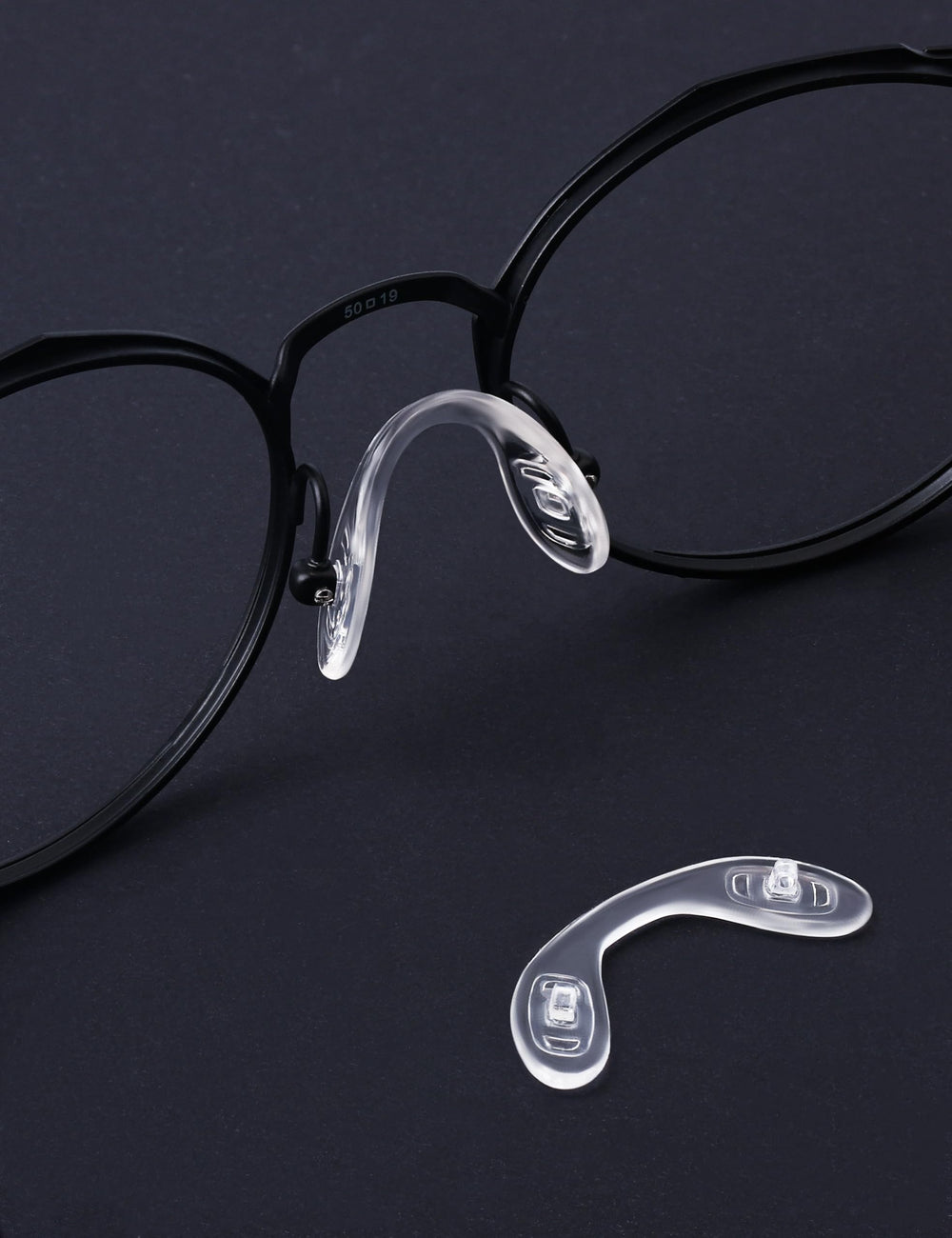 40mm U-shaped soft silicone nose pads for screw-in eyeglasses