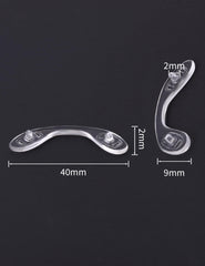 Soft silicone material providing ergonomic comfort for nose pads