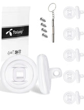 Tolaxy 5 Pairs Screw-in Eyeglass Nose Pads Clear Silicone for Oakley Conductor Series
