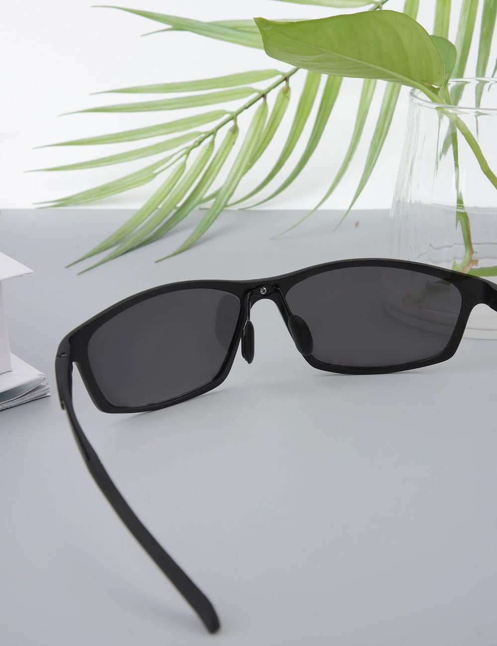 Anti-slip design of black silicone Tolaxy nose pad on eyewear