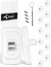 Tolaxy nose pads 11mm clear rectangle – 12 pairs in front view