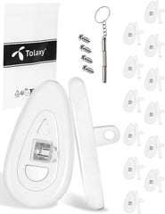 Tolaxy 12 pairs screw-in eyeglass nose pads 15mm clear replacement