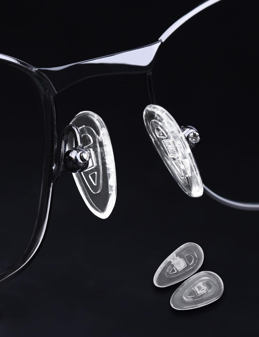 Close-up of soft silicone nose pads for Oakley Conductor series