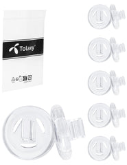 Tolaxy push-in nose pads for eyeglasses - 9mm clear silicone