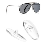 Silver nose pads replacement for Tom Ford eyeglasses - front view