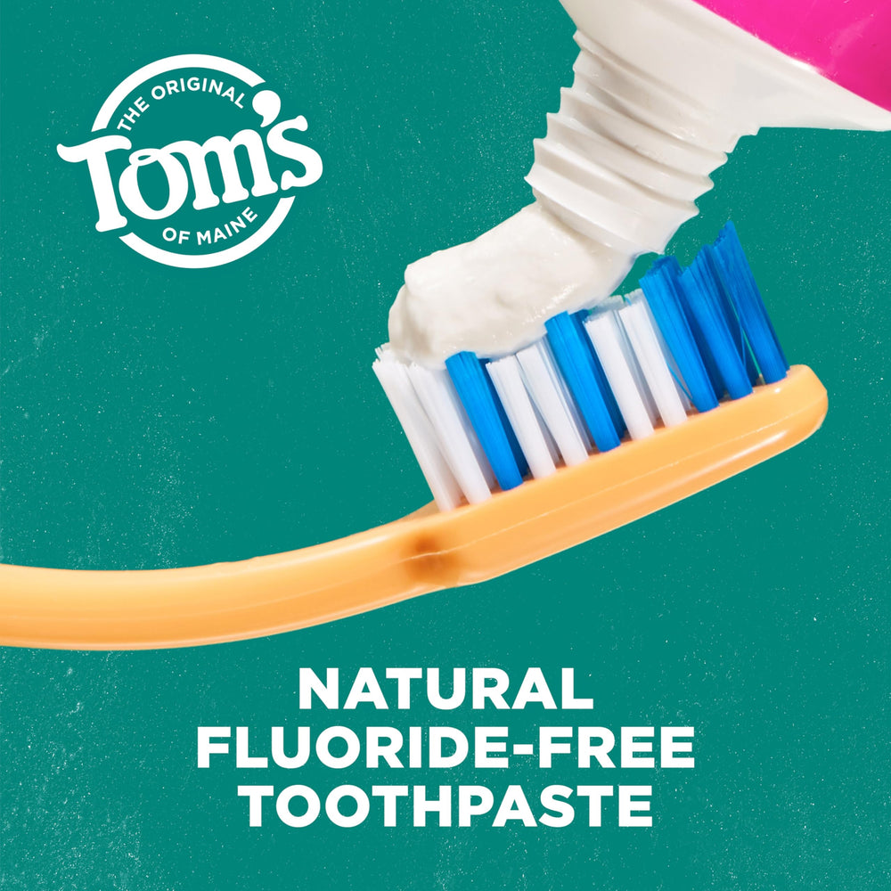 Lifestyle image of toothpaste on bathroom counter