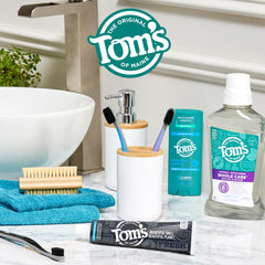 Fluoride toothpaste by Tom's of Maine aiding cavity prevention