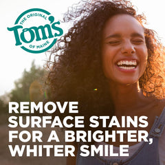 Tom's of Maine toothpaste ingredient label highlighting natural ingredients