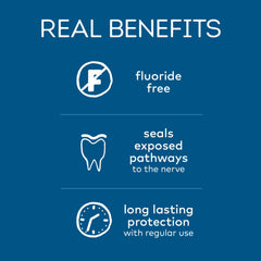 Close-up of Tom's of Maine toothpaste tubes for Rapid Relief Sensitive formula