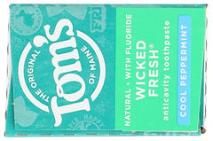 Recycling symbol on Tom's of Maine toothpaste tube