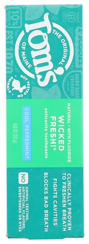 Side view of Tom's of Maine Wicked Fresh toothpaste 4 oz