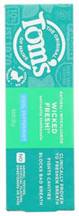 Side view of Tom's of Maine Wicked Fresh toothpaste 4 oz