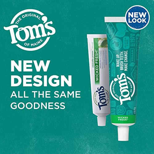 Two 4.7-ounce tubes of Tom's of Maine Wicked Fresh toothpaste