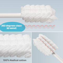 Close-up of 3D wave design baby tongue cleaner