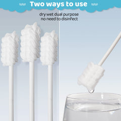 Individually packaged newborn tongue cleaners for hygiene and travel