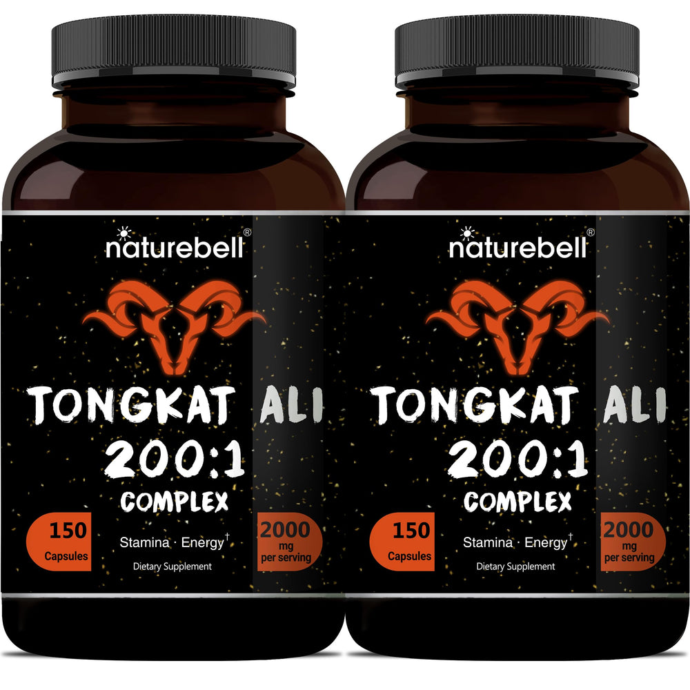 Tongkat Ali 200:1 Longjack extract capsules bottle front close-up 01