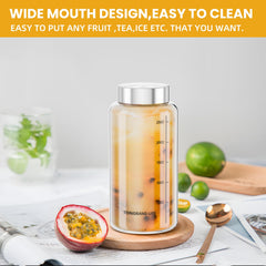 27oz/800ml measurement markings on glass bottle