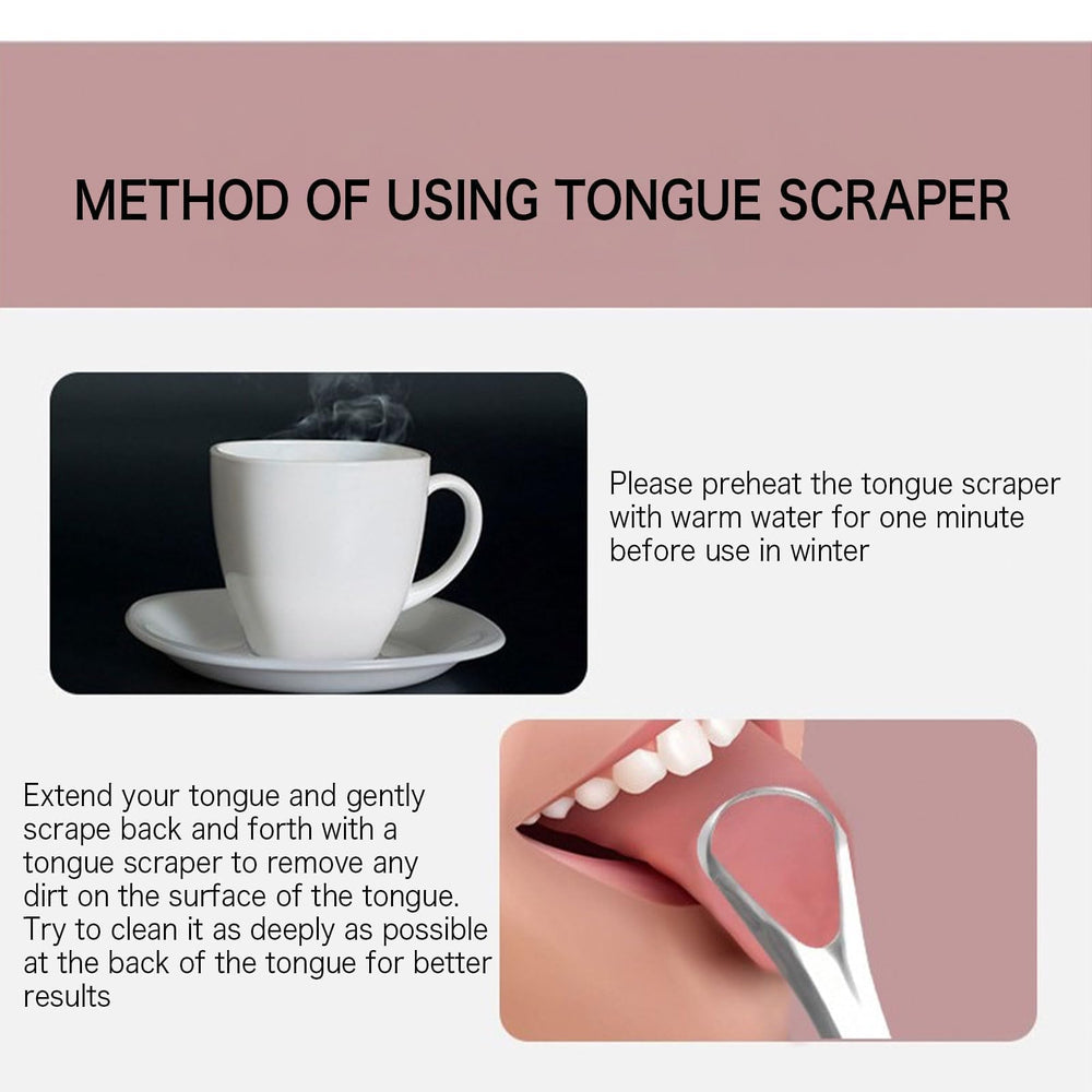 Portable travel-friendly tongue cleaners in a 2-pack