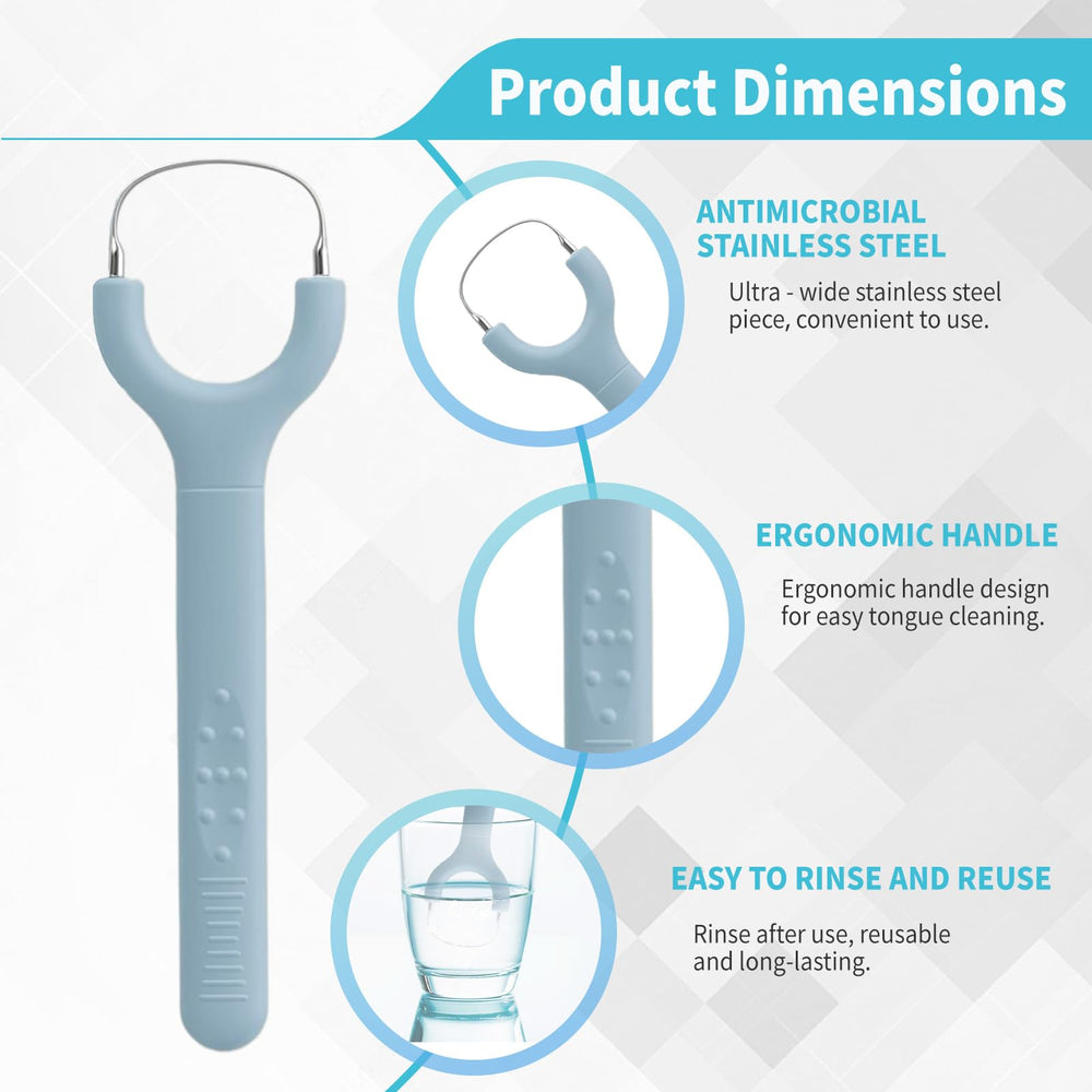 Blue tongue scraper from the 3-pack set