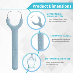 Blue tongue scraper from the 3-pack set